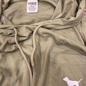 Pink long sleeve t shirt hoodie